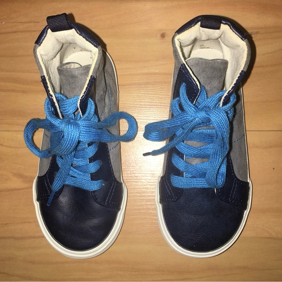 Kids GAP Blue High Top Sneakers 9 - Picture 7 of 12